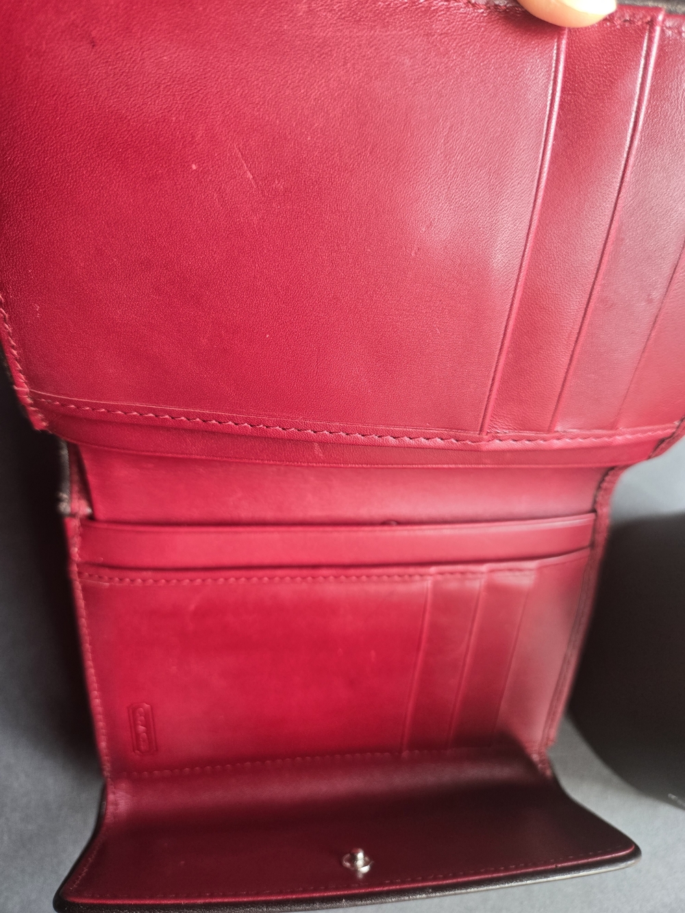 Coach Red Leather Wallet - Picture 6 of 10